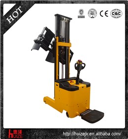 夹纸车-电动夹纸车客户现场测试-全电动夹纸车厂家惠泽机械